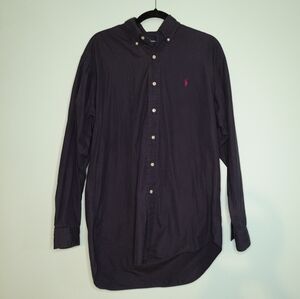 Navy Blue Ralph Lauren Button Down Long Sleeve